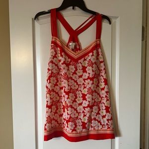 Super cute flower print tank top